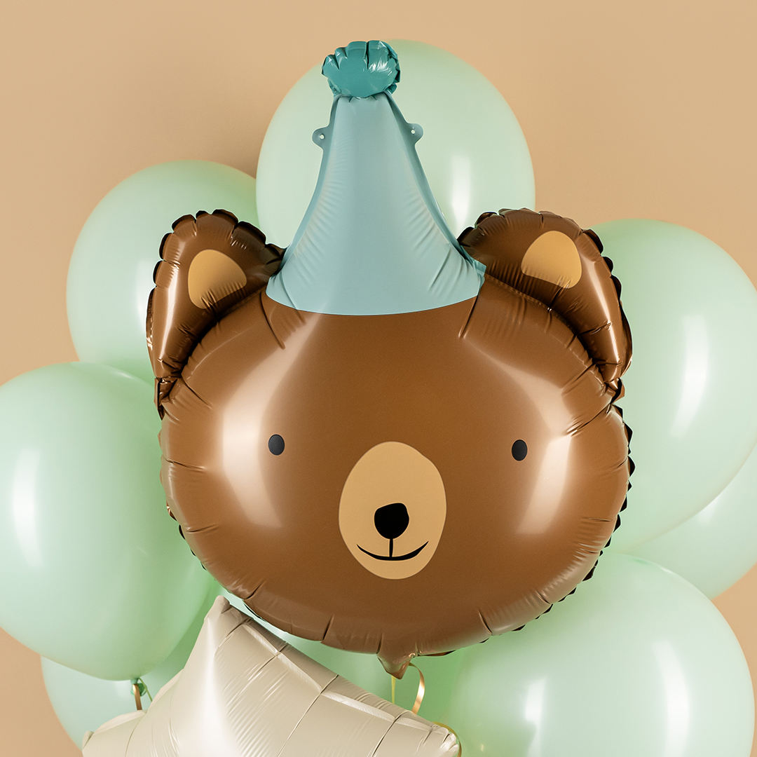 Шар (27''/69 см) Фигура, Мишка в колпачке, 1 шт.