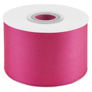 Лента атласная (5 см*22,85 м) Глубокий розовый, 1 шт.