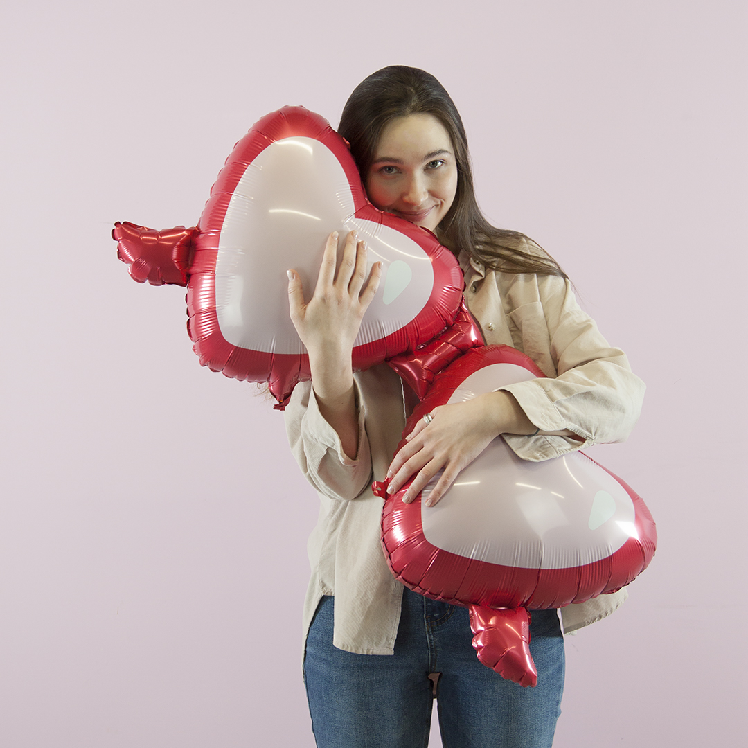 Шар (43''/109 см) Сердце, Солнечные очки, 1 шт.