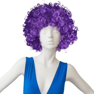Парик карнавальный, 120 гр, Кудряшки, Фиолетовый, 1 шт. в упак. 
