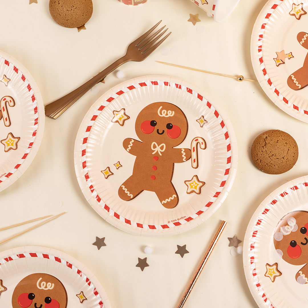 Тарелки (7''/18 см) Пряничный человечек, 6 шт.