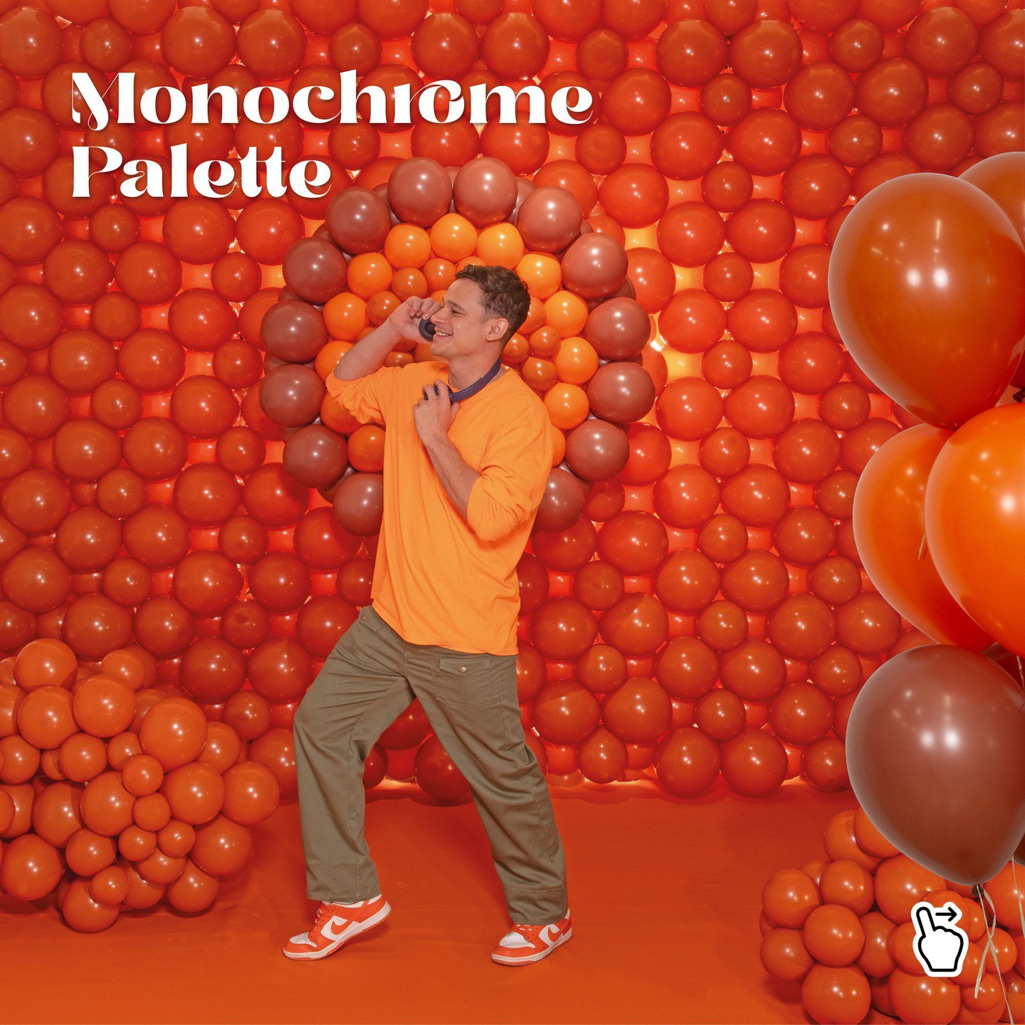 Шар (24''/61 см), Оранжевый закат (062), пастель, 3 шт.