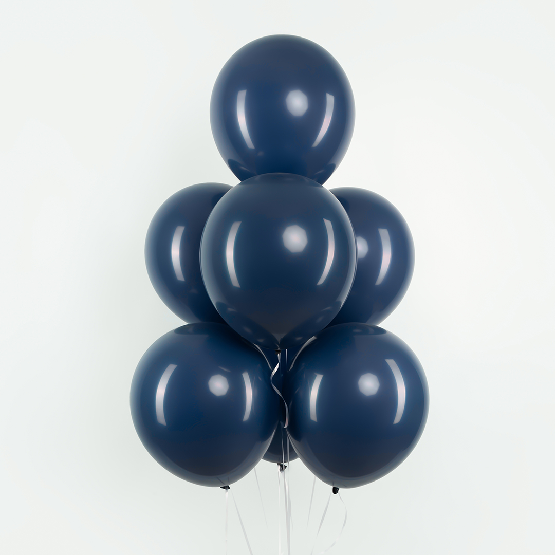 Шар (12''/30 см), Темно-синий, пастель ретро, 100 шт.