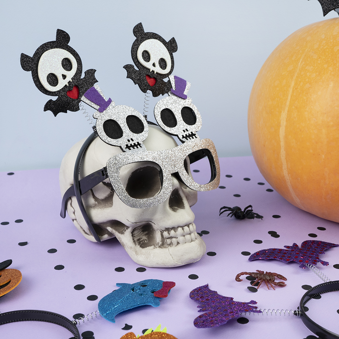 Ободок, Летучие мыши, Черный/Белый/Красный, 1 шт. 