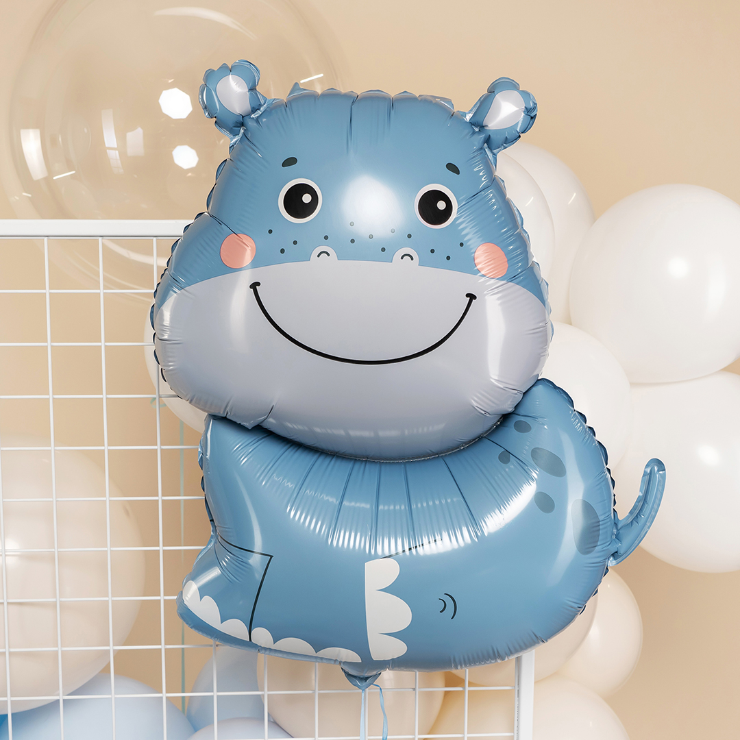 Шар (31''/79 см) Фигура, Бегемотик, 1 шт. в уп.
