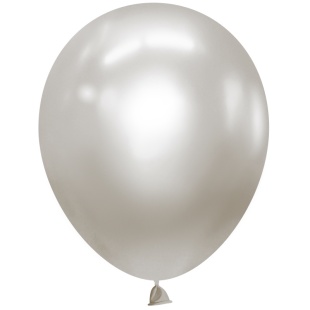 Шар (12''/30 см), Серебро, металлик, 100 шт.