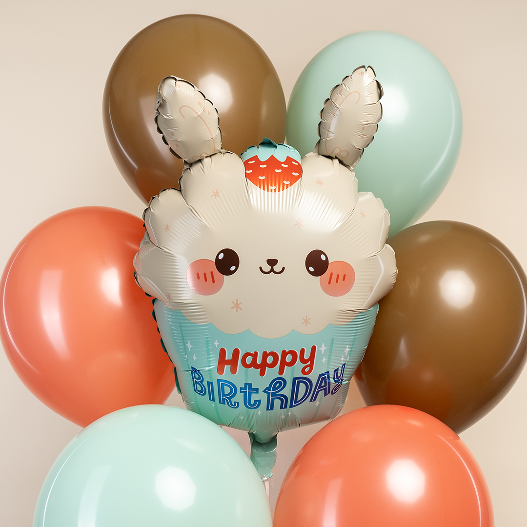 Шар (23''/58 см) Фигура, Кексик с зайчиком, 1 шт.