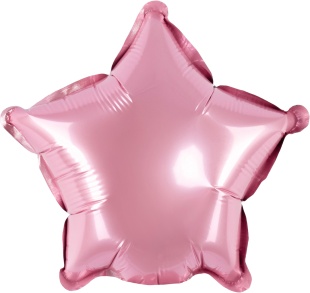 Шар с клапаном (5''/13 см) Микро-звезда, Розовый, 1 шт.
