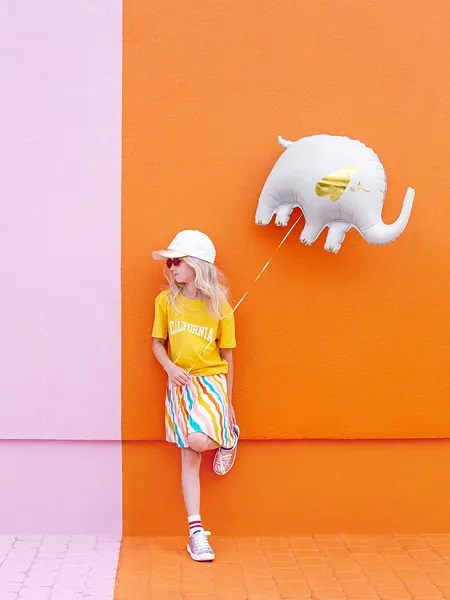 Шар (33''/84 см) Фигура, Слоник, Белый, 1 шт. в уп.