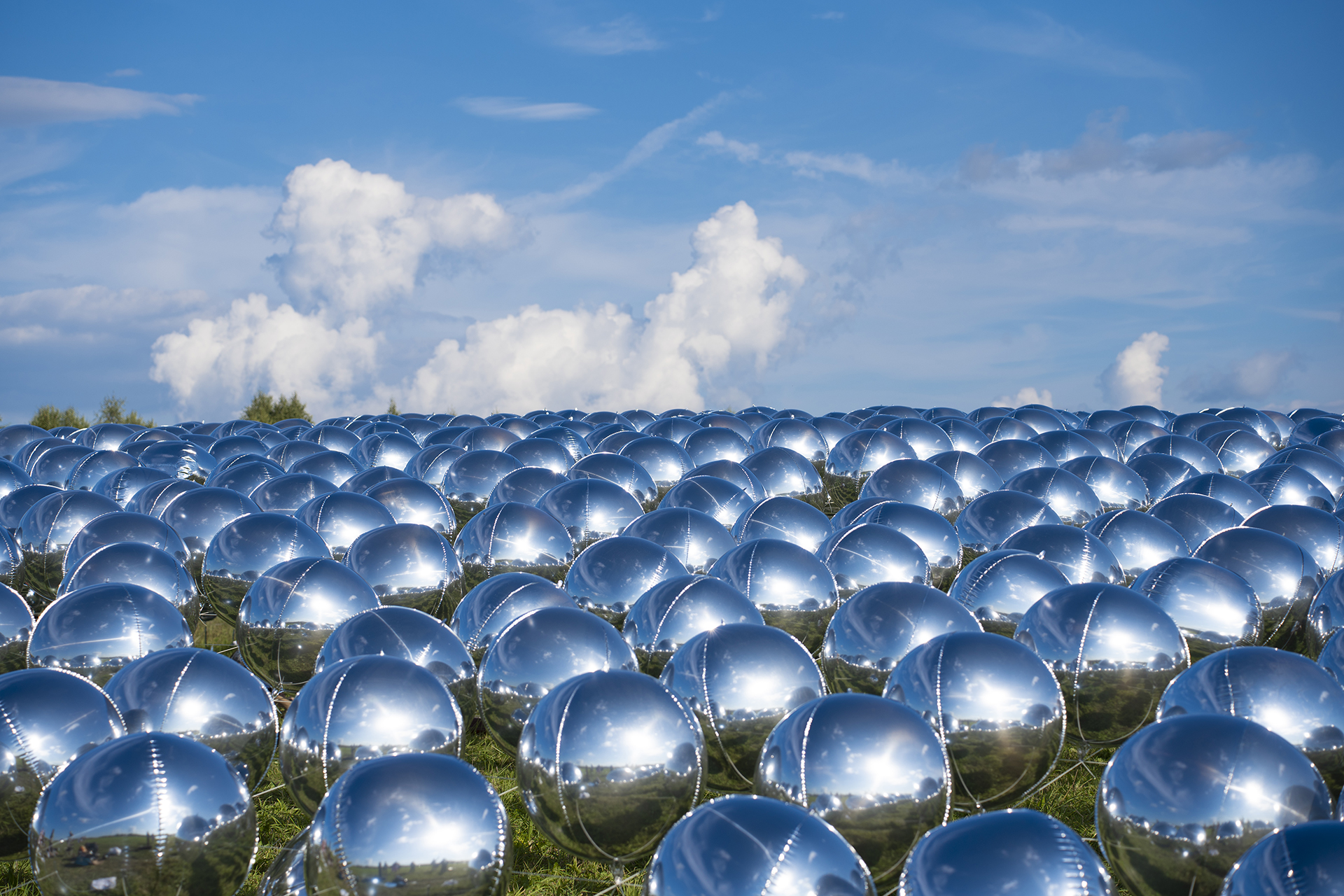 Шар 3D (32''/81 см) Сфера, Серебро, 1 шт. в уп.