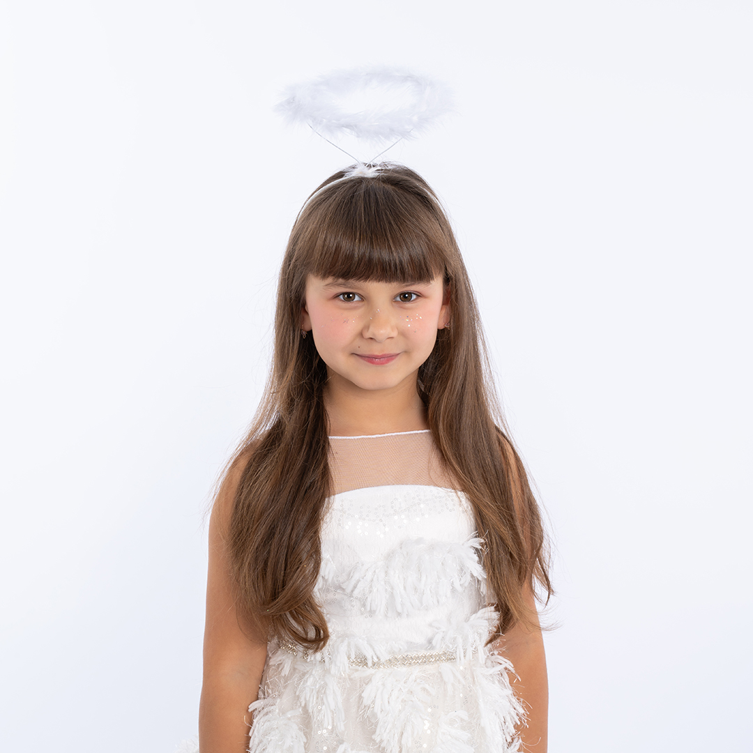 Ободок, Ангел, Белый, 1 шт. 