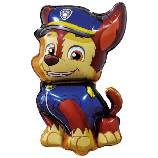 Шар с клапаном (17''/43 см) Мини-фигура, Щенок Полицейский, 5 шт. в уп.