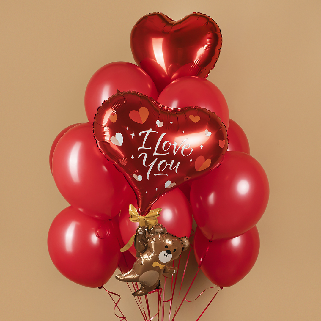 Шар (12''/30 см), Красный, пастель, 100 шт.