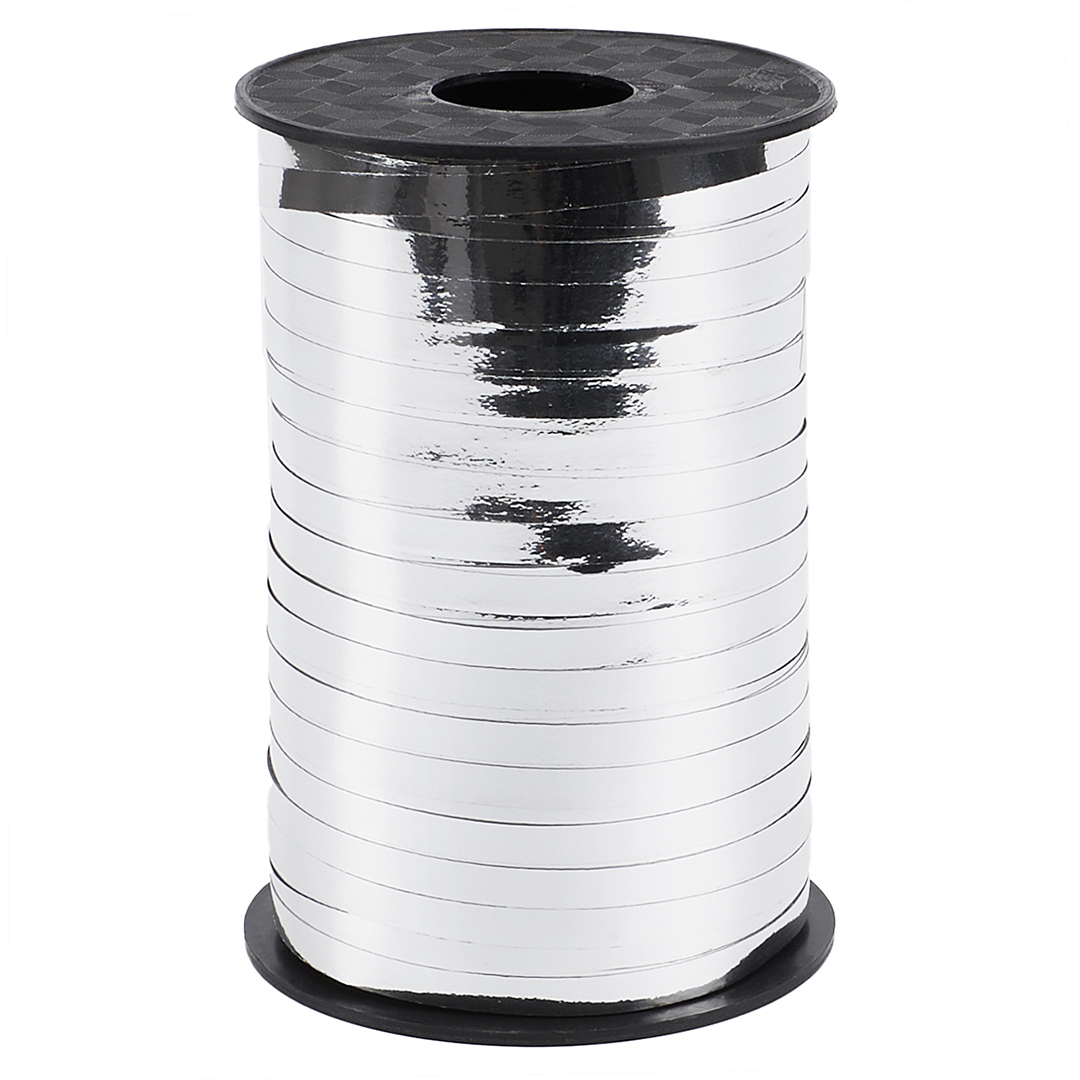 Лента полипропиленовая (0,5 см*250 м) Серебро, Металлик, 1 шт.
