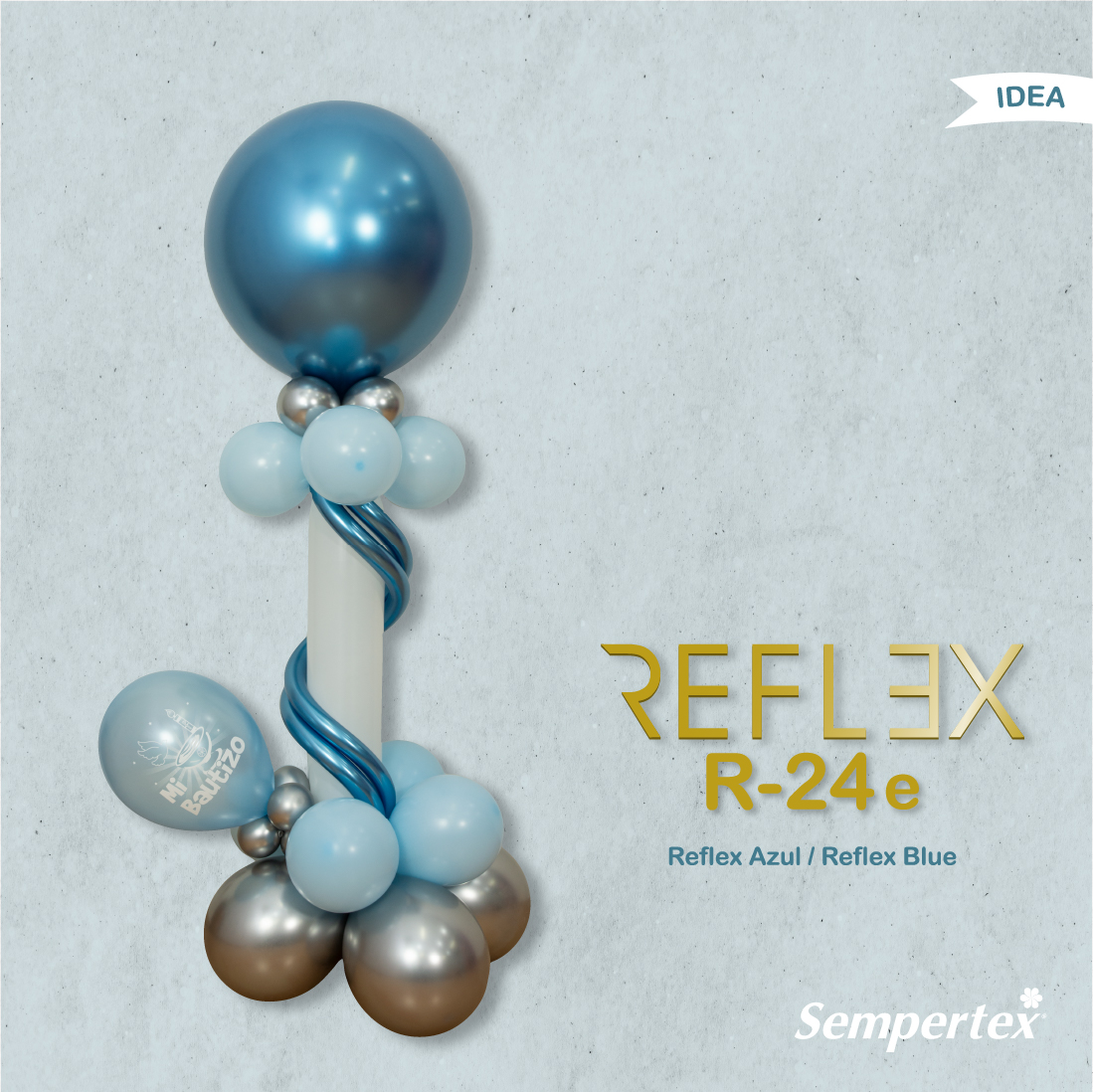 Шар (10''/25 см), Нежно-голубой (640), макарунс, 100 шт.