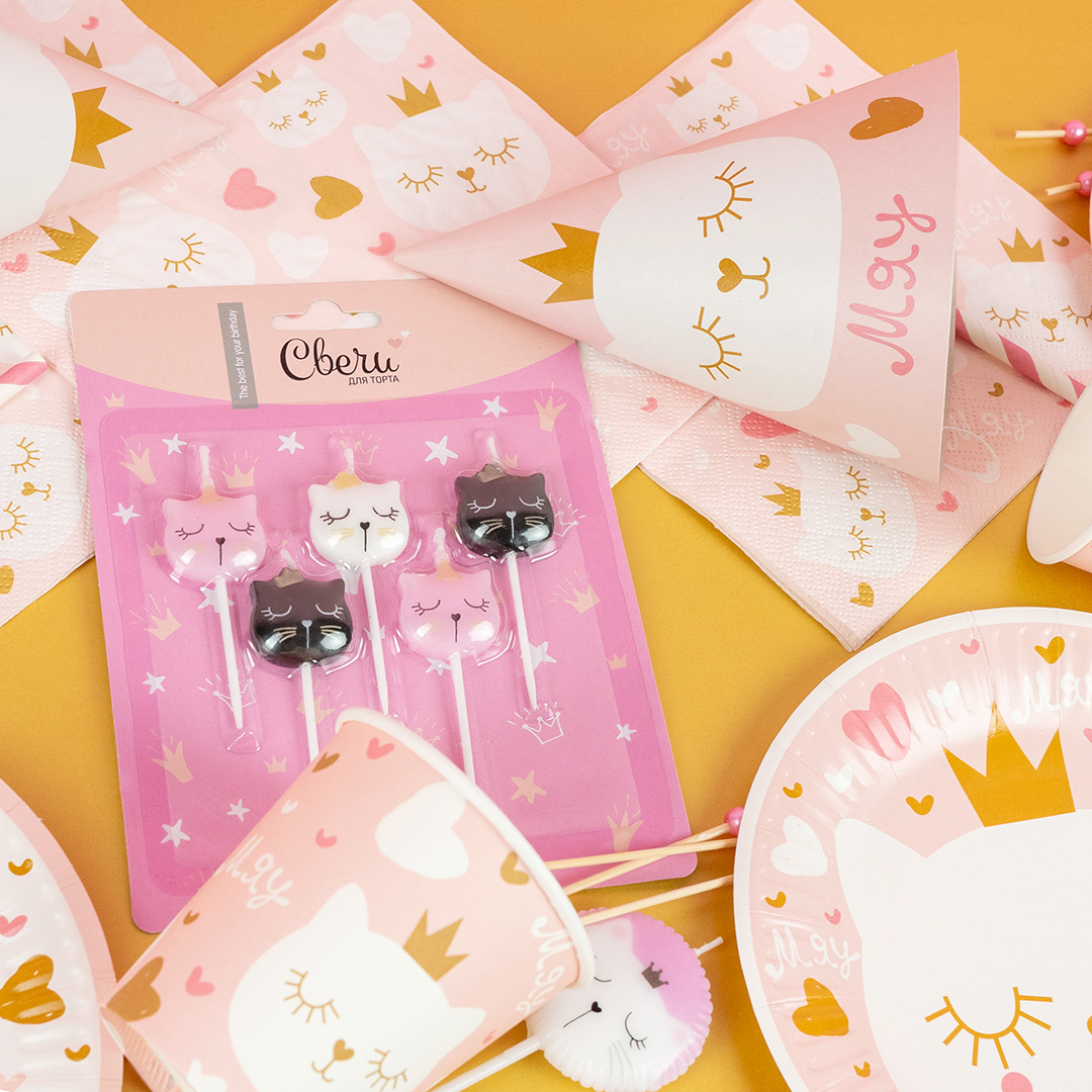 Колпаки, Котенок Принцесса, 6 шт. в упак. 