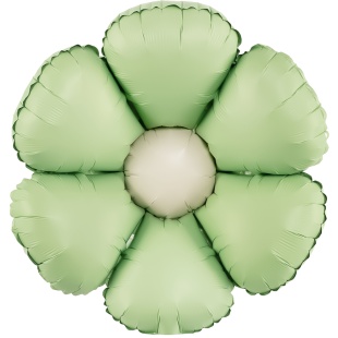 Шар с клапаном (15''/38 см) Мини-цветок, Ромашка, Мятный, Сатин, 5 шт. в уп.