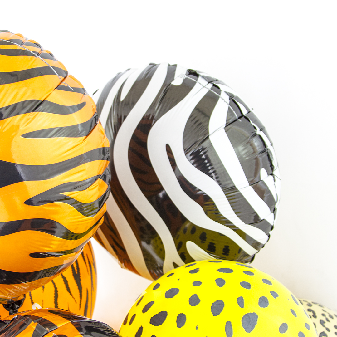 Шар (18''/46 см) Круг, Сафари, Зебра, 1 шт.