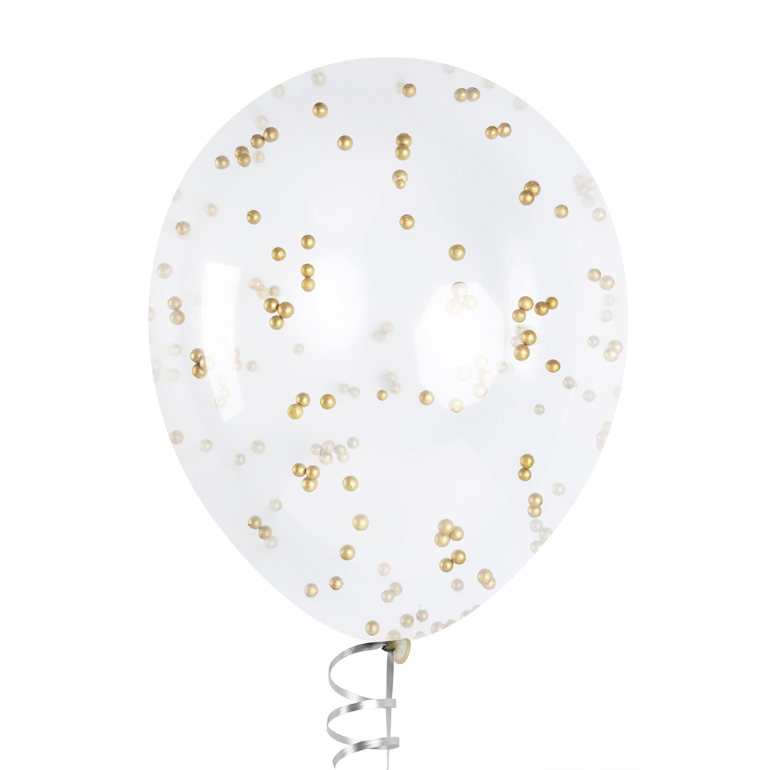 Шарики пенопласт, Золото, Металлик, 6-8 мм, 10 гр.