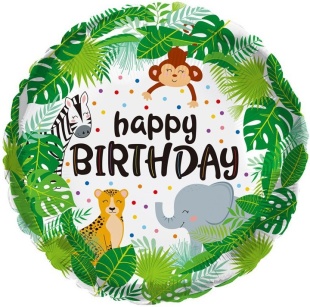 Шар (18''/46 см) Круг, Джунгли, 1 шт.