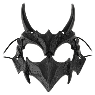 Карнавальная маска, Костяной демон, Черный, 18*20 см, 1 шт. 