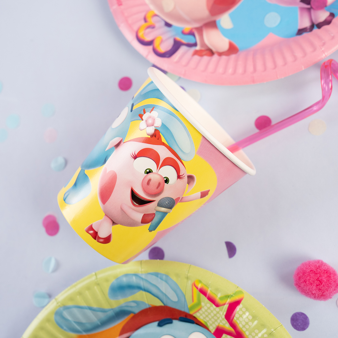 Стаканы (250 мл) Смешарики, Ассорти, 6 шт.