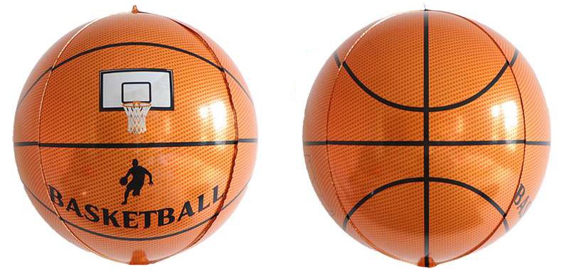Шар 3D (22''/56 см) Сфера, Баскетбольный мяч, 1 шт.