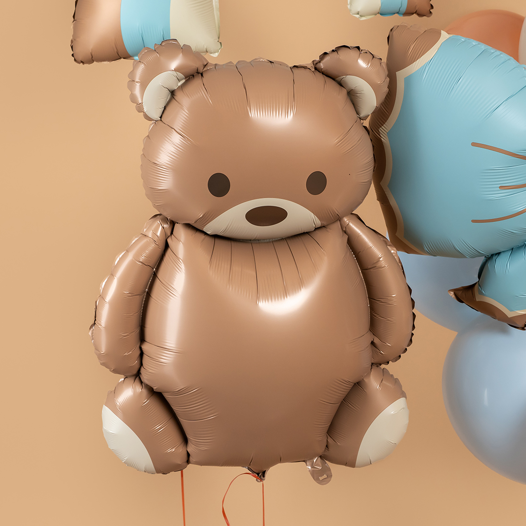 Шар (35''/89 см) Фигура, Мишка, Сатин, 1 шт. в уп.