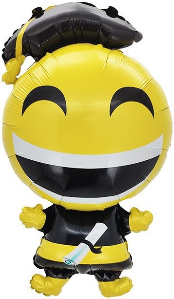 Шар (26''/66 см) Фигура, Смайл Выпускник (надув воздухом), 1 шт.