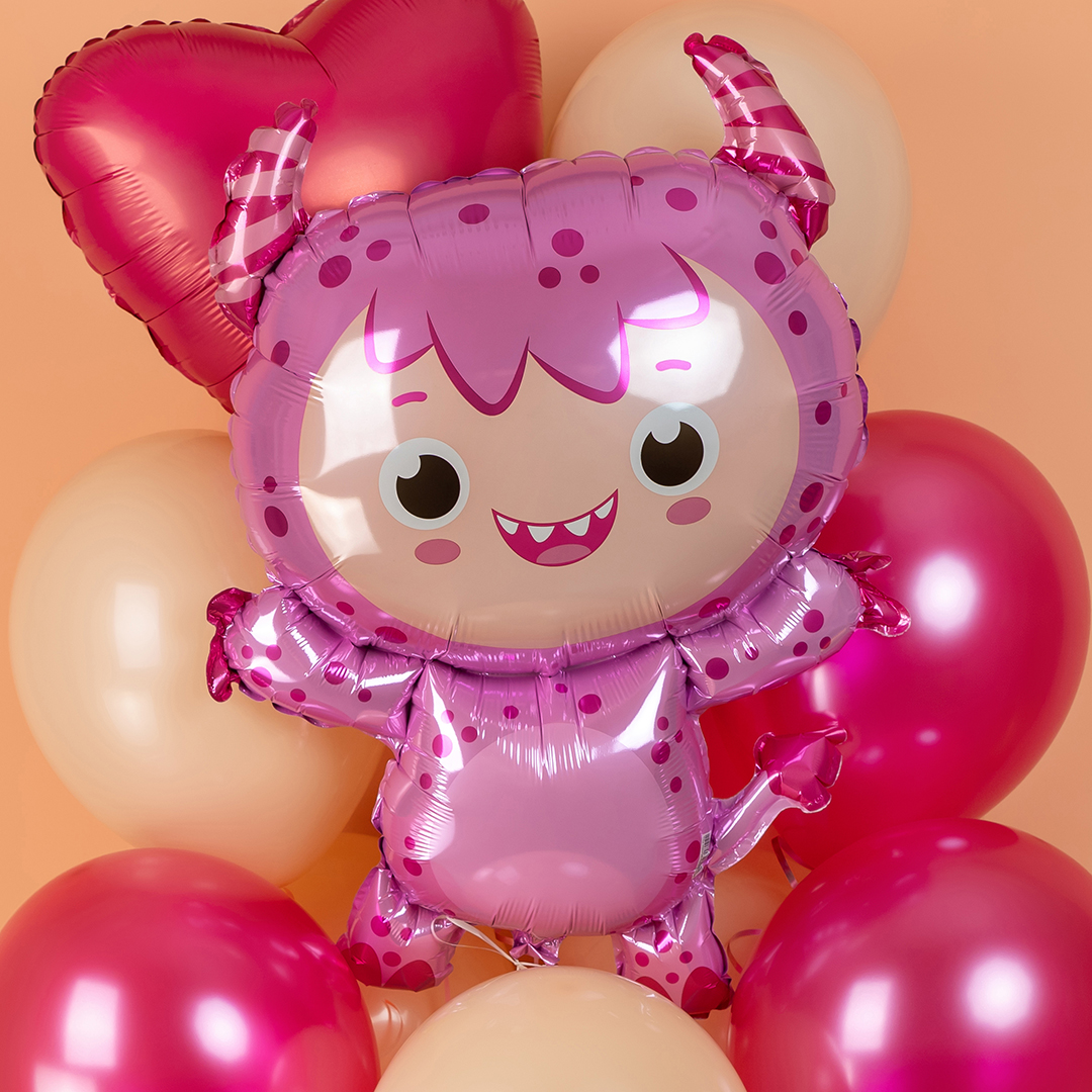 Шар (34''/86 см) Фигура, Маленький чертенок, Розовый, 1 шт.