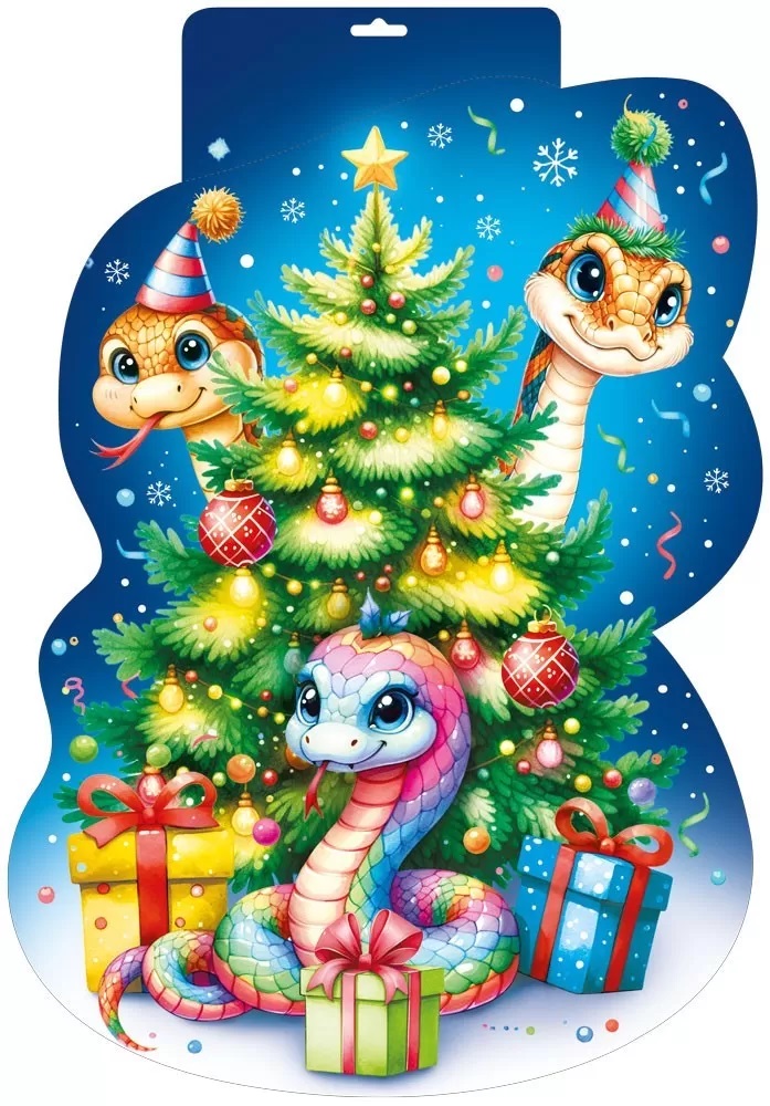 Плакат Новогодние змейки, 33,2*57,9 см, 1 шт.