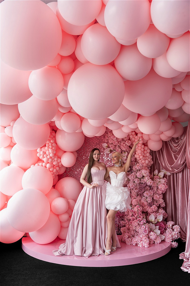 Шар (24''/61 см), Розовый (009), пастель, 3 шт.