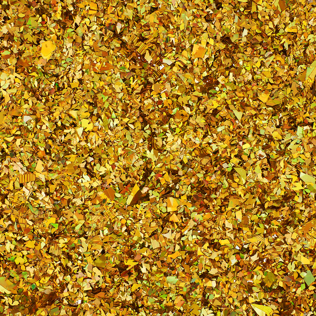 Конфетти дробленые Яркое золото, Голография, 20 г.