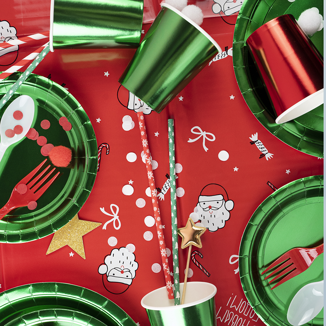 Тарелки (7''/18 см) Зеленый, Металлик, 6 шт.