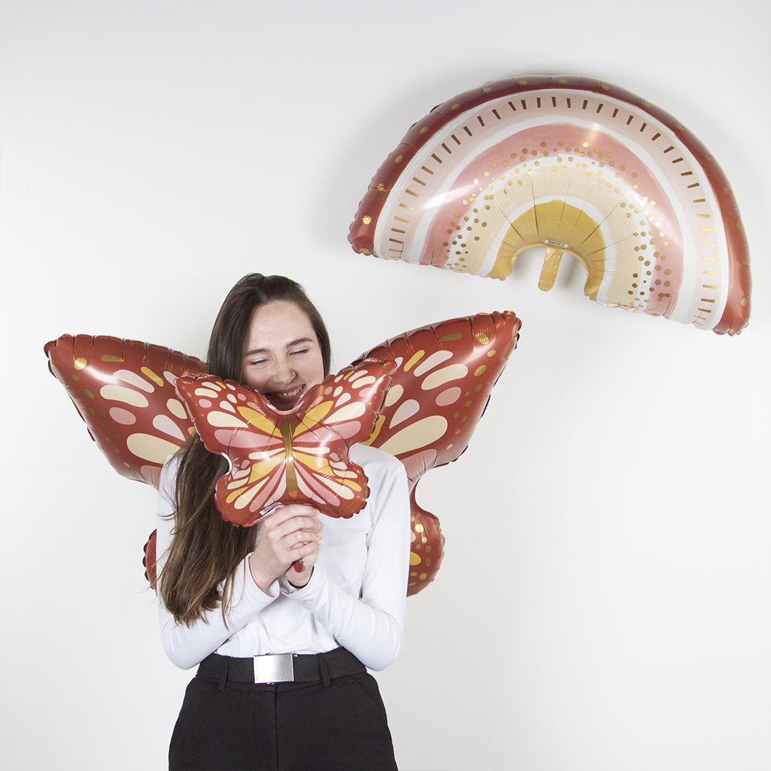 Шар (29''/74 см) Фигура, Бабочка Бохо, 1 шт.