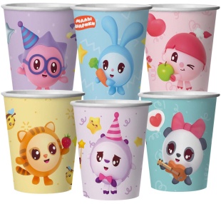 Стаканы (250 мл) Малышарики, Ассорти, 6 шт.