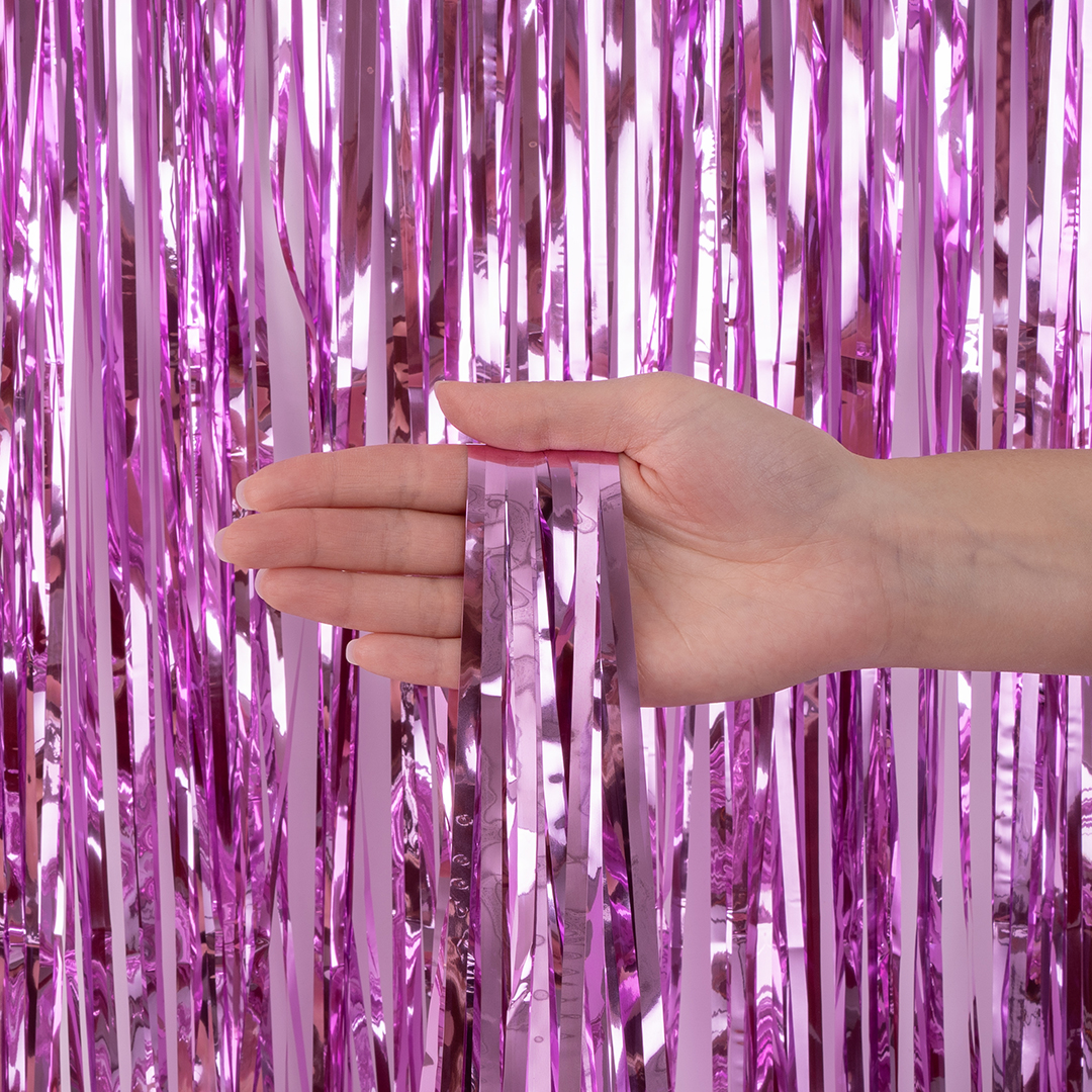 Занавес Дождик Розовый, Металлик, 100*200 см, 1 шт.