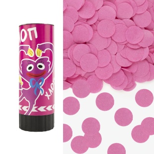 Хлопушка пружинная (4/10 см), Зубастики, Круги тишью, Розовый, 1 шт.