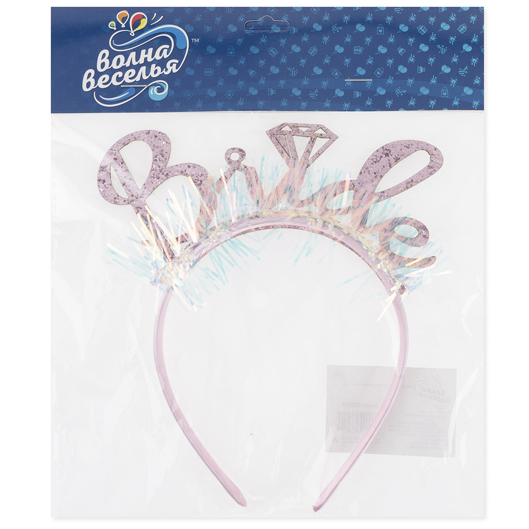 Ободок, BRIDE, пластик, Розовое Золото, 17*16 см, 1 шт. 