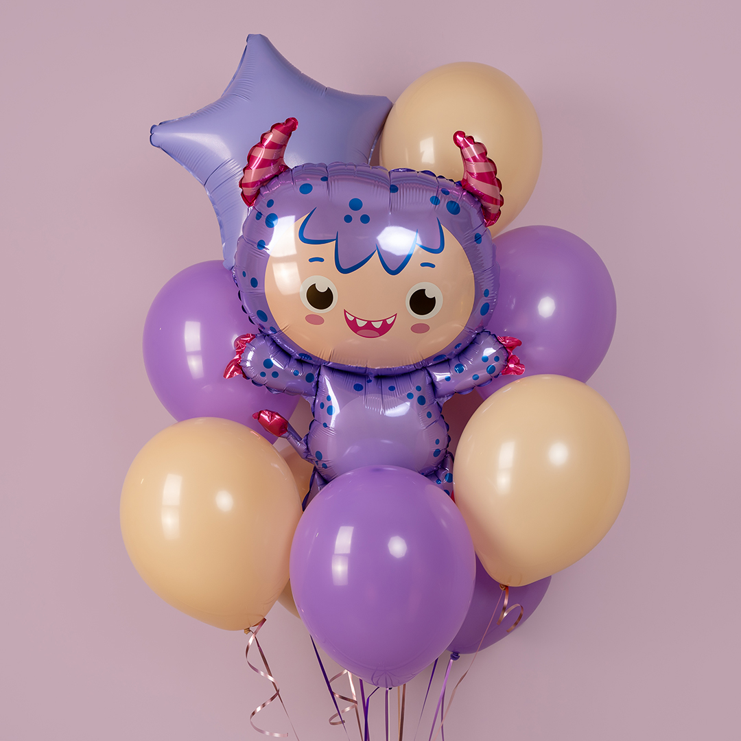 Шар (34''/86 см) Фигура, Маленький чертенок, Сиреневый, 1 шт.