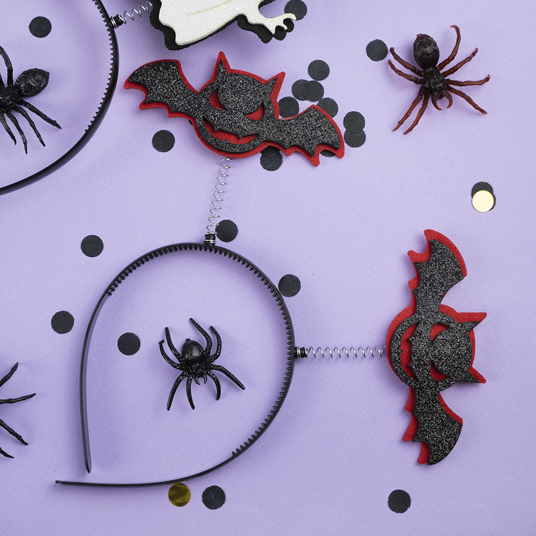 Ободок, Летучие мыши, Черный/Красный, 1 шт. 