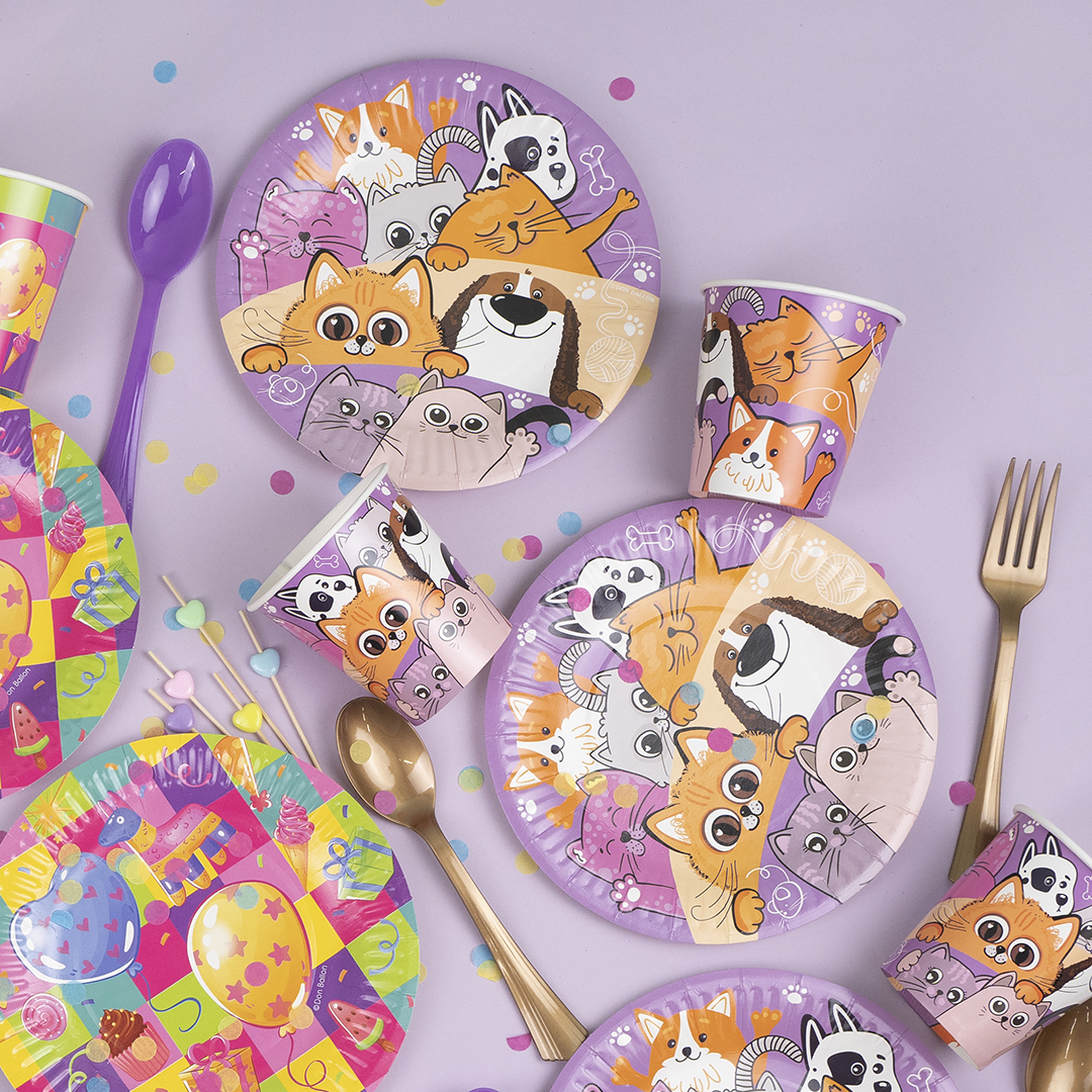 Стаканы (250 мл) Кошечки Собачки, 6 шт.