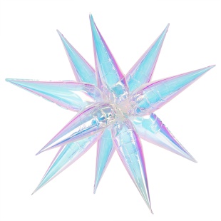 Шар 3D (26''/66 см) Звезда, Составная, Зеркальный, Хамелеон, 1 шт. в уп.