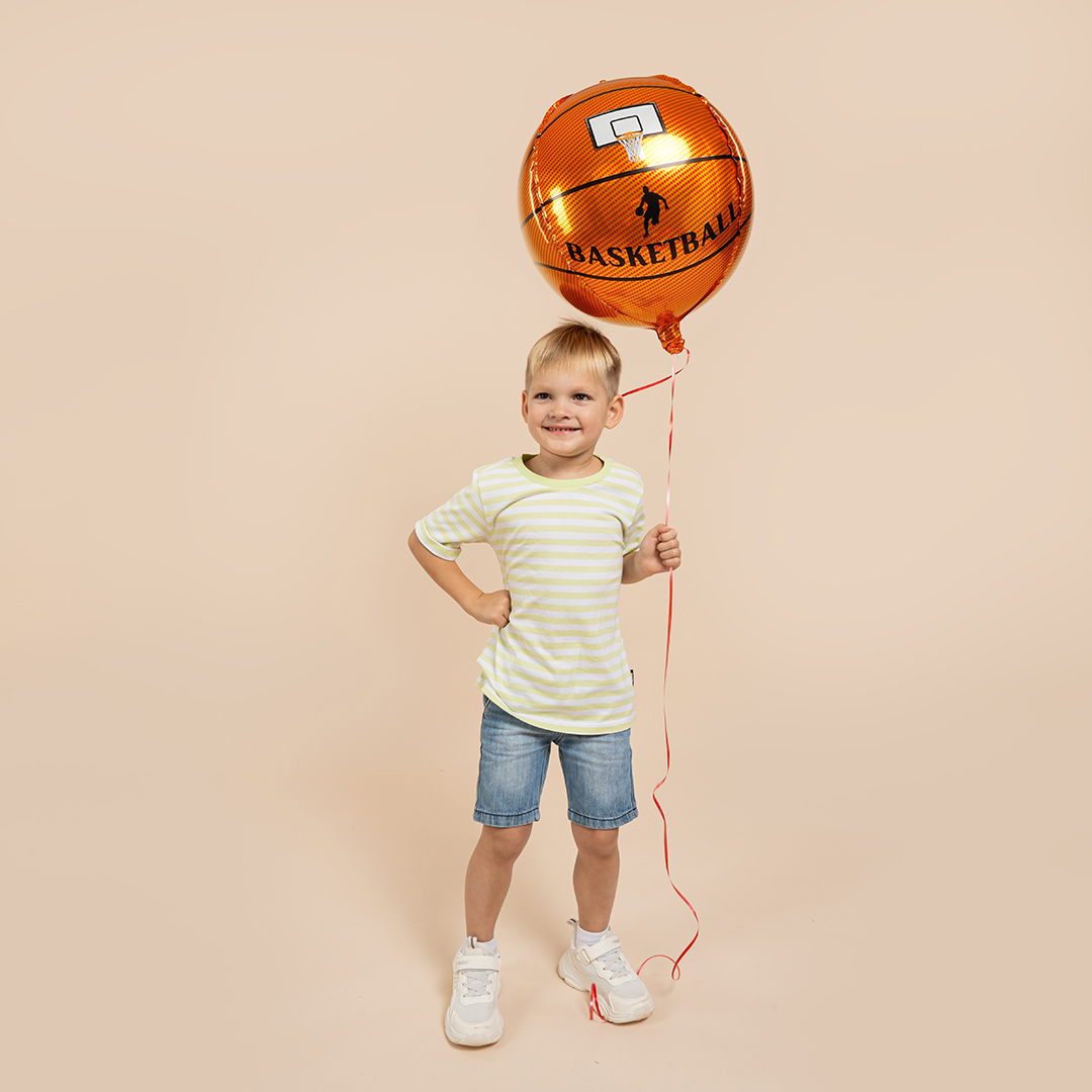 Шар 3D (22''/56 см) Сфера, Баскетбольный мяч, 1 шт.