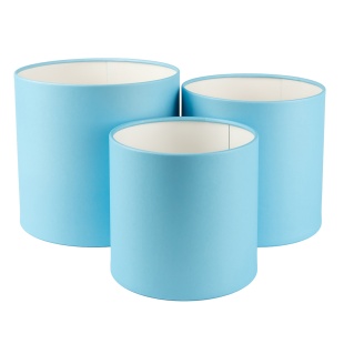 Набор коробок Цилиндр, без крышки, Голубой, Матовый, 21*21 см, 3 шт. в упак. 