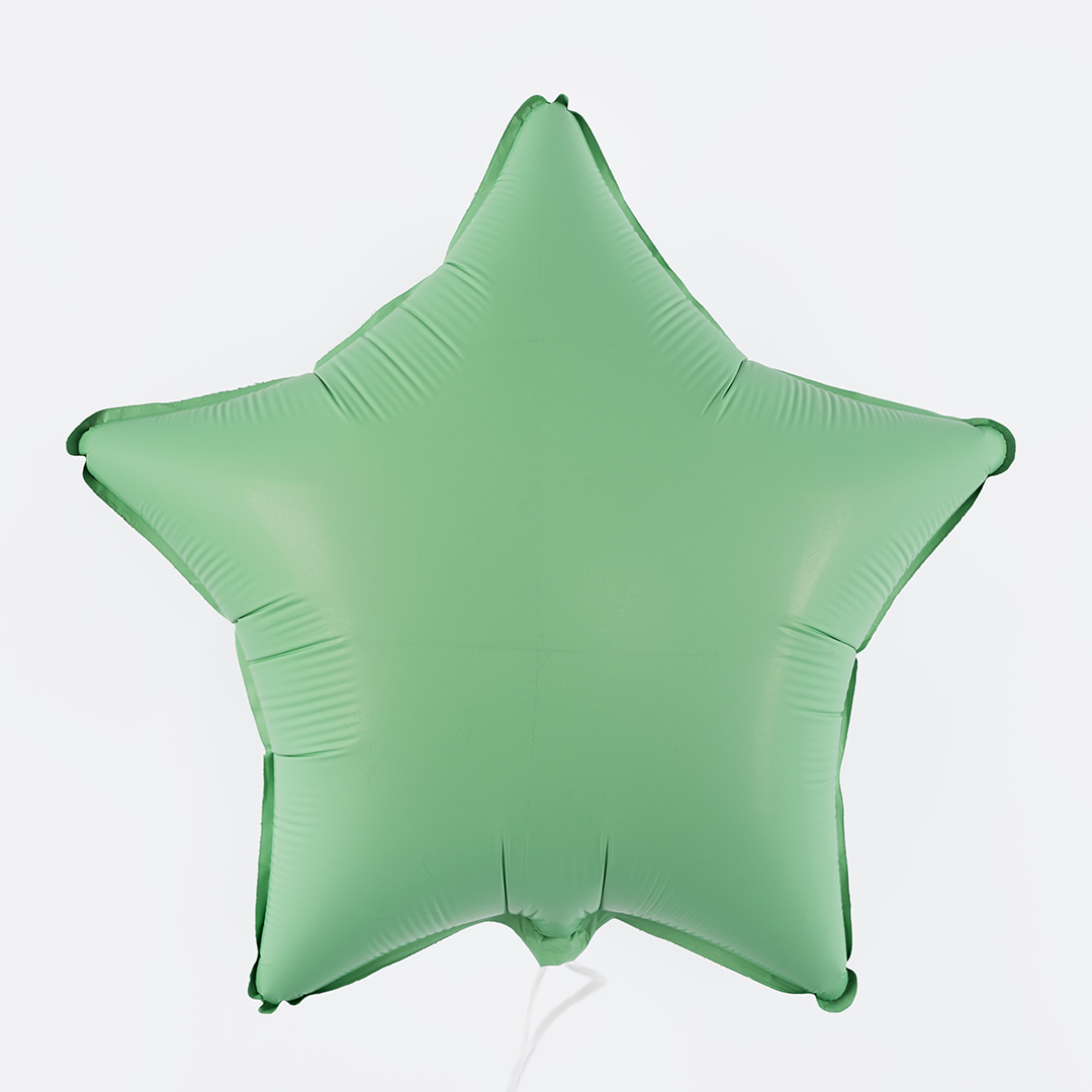 Шар (18''/46 см) Звезда, Мятный, Матовый, 1 шт.