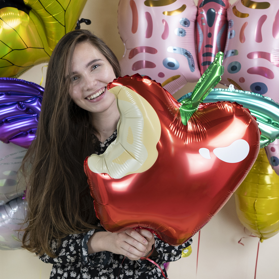 Шар (21''/53 см) Фигура, Яблоко, 1 шт.