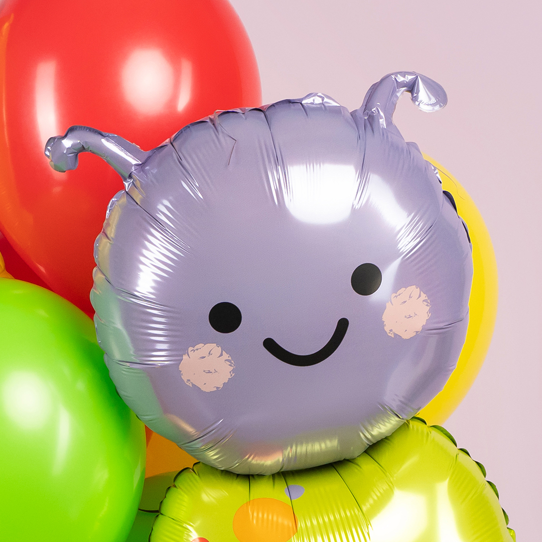 Шар (39''/99 см) Фигура, Яркая гусеница, 1 шт. в уп.