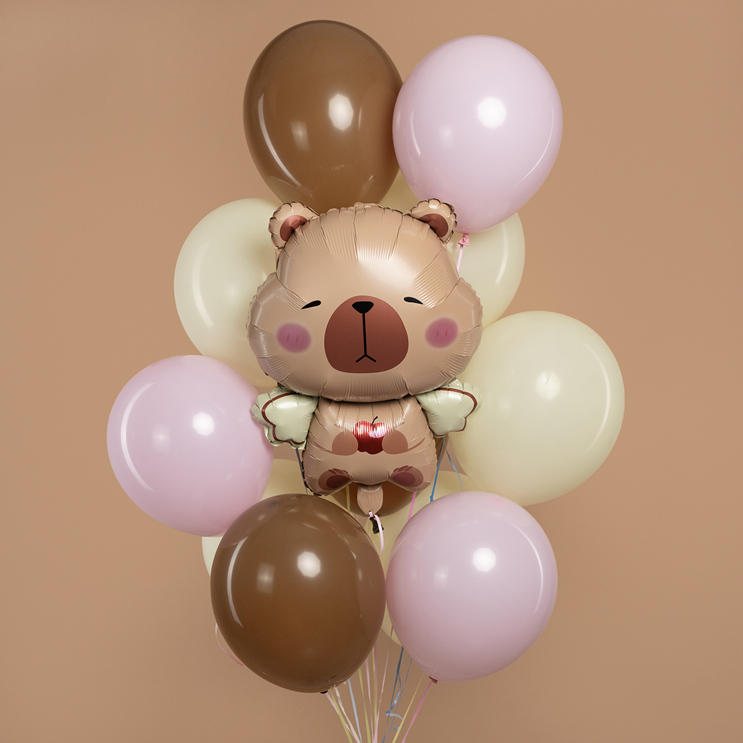 Шар (27''/69 см) Фигура, Капибара с крылышками, 1 шт.