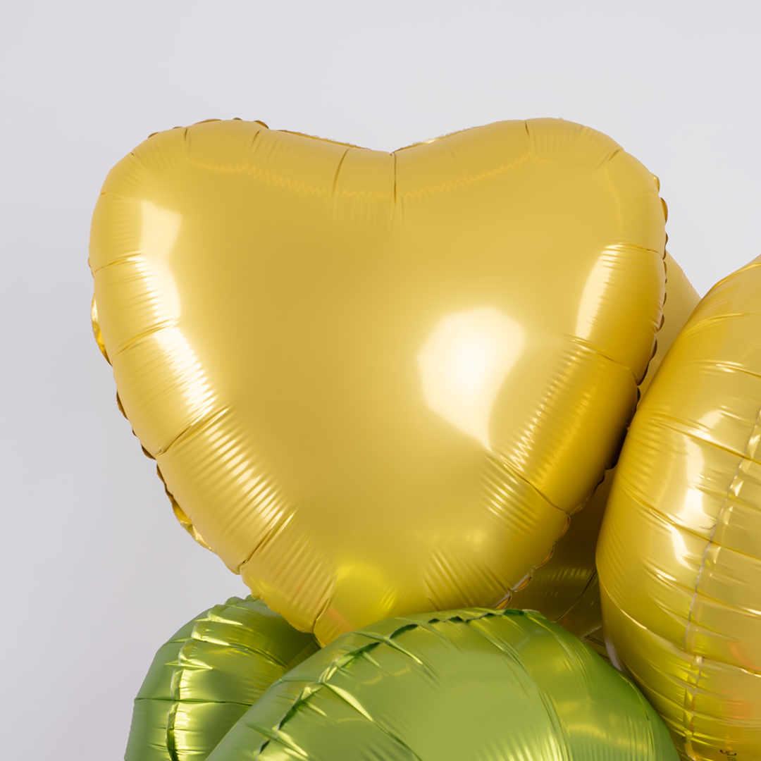 Шар (18''/46 см) Сердце, Желтый банан, Сатин, 1 шт.